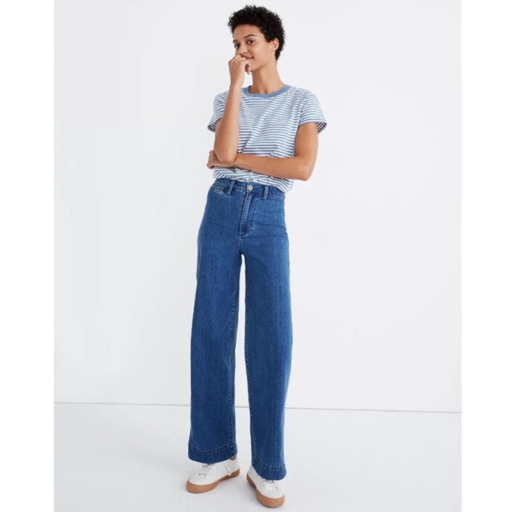 Slim wide-leg Emmett full length jeans